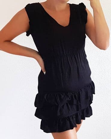 dugacke haljine svecane: S (EU 36), M (EU 38), L (EU 40), color - Black, With the straps — 1