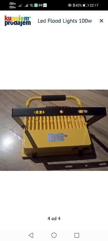 pec na pelet polovna: LED reflektor 100W – punjivi, IP65 - Snaga: 100 W - Izvor svetla: LED — 4