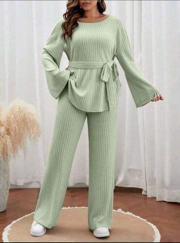 Women's Clothing: Novi kompleti od pletenine🌸puniji,udobnimoderni u pet boja ❄🍁🌦 M L — 4