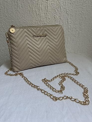 46 broj patika u cm: Elegantna ženska torbica – bež - Model: preklopna crossbody/večernja — 1