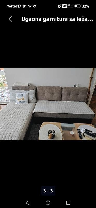 ugaone garniture 230x160: Ugaona garnitura sa ležajem - Tip: L‑profil, dvoslojno sedenje sa — 3