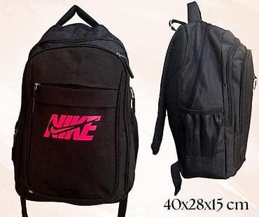 nike mini ranac: Ruksak, crni, više modela sa brend printom (NIKE/“Just Do It”/DRK) — 1