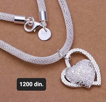 Ogrlica od srebra 925 sa priveskom u obliku srca. - Materijal