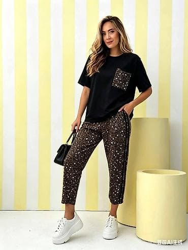 pepco katalog žene: Dvodеlni ženski komplet – majica i pantalone sa leopard printom - — 6