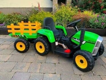 automobili na akumulator za decu: TRAKTOR NA AKUMULATOR SA PRIKOLICOM 🟩🟩NOVA ZELENA BOJA 🟩🟩 — 4