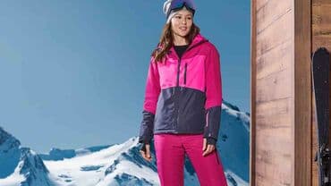 Women's Clothing: Ženska zimska/ski jakna – roze/tamnosiva, sa kapuljačom - Sportska — 3