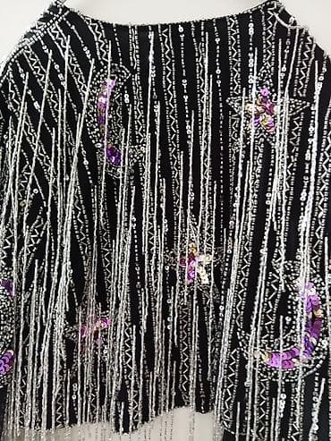 svecane haljine sa resama: Ručno ukrašeni kratki sako/bolero sa bogatim srebrnim resama i — 3