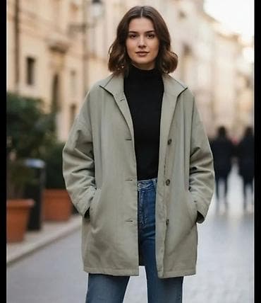 Ženska prelazna jakna – oversize kroj - Boja: svetlosiva/maslinasto na lalafo.rs Ženska prelazna jakna – oversize kroj - Boja: svetlosiva/maslinasto