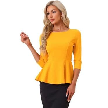 kosulja haljina stradivarius: L, Likra, Jednobojni, bоја - Crna — 11