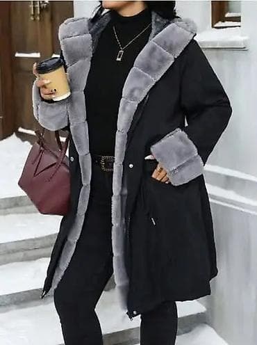 tamaris duboke cizme: Ženska zimska jakna s kapuljačom i krznastom postavom - Boja: crna — 4