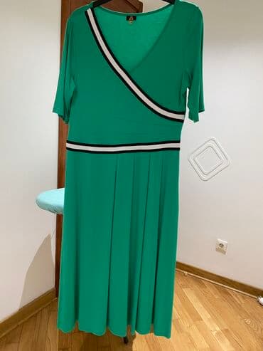 dugacke haljine svecane: XL (EU 42), color - Green, Short sleeves — 1