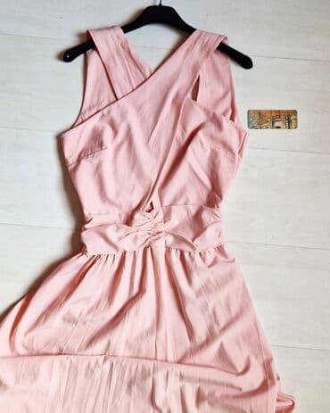 c a haljine 2022: M (EU 38), color - Pink, Evening, With the straps — 2