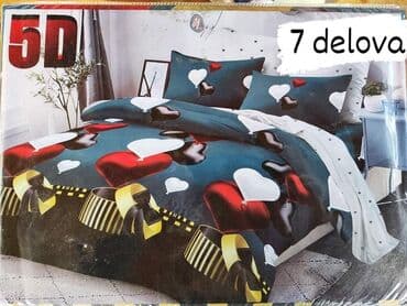 fleker set za sedenje: Posteljine matirani satenski pamuk Set sadrzi 7 delova: Cena: 3200 din — 8
