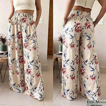pantalone tri četvrt: Pantalone za punije – širokog kroja sa elastičnim pojasom i džepovima — 4