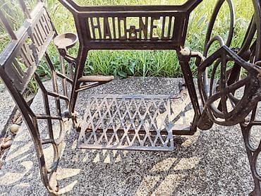 klub stolovi metal drvo: Retro sto od šivaće mašine NEU neobrađen Vi ga sređujete po svome — 7