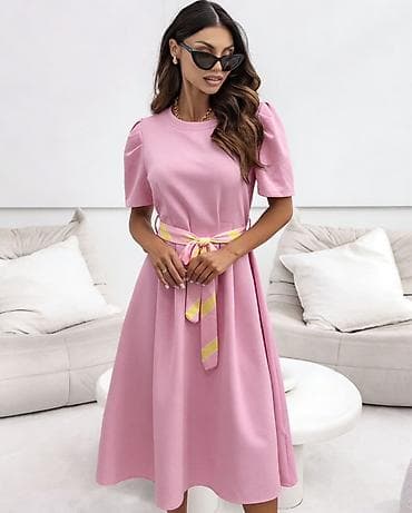 patike na platformu: 🔥Elegantna midi haljina sa pojasom na pruge
✅2300 din — 9