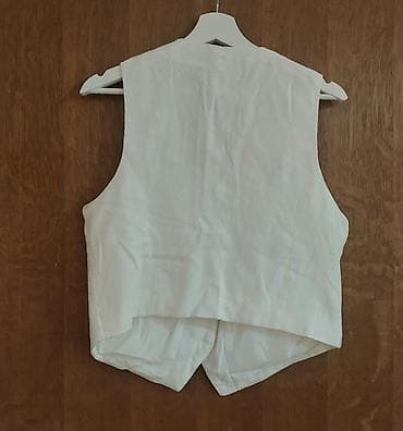 kompleti zenski: Beli ženski prsluk – Sinsay - Klasičan kroj sa dubokim V izrezom - — 2