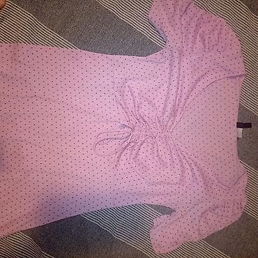 bekkin clothing: Ljubičasta haljina sa sitnim tufnama - Kroj: blago A-linija, dužina — 2