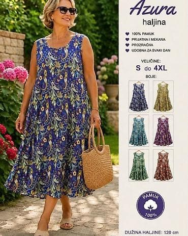 100% pamučna haljina s, m, l, xl, 2xl, 3xl,4xl Jedna haljina 2500 na lalafo.rs 100% pamučna haljina s, m, l, xl, 2xl, 3xl,4xl Jedna haljina 2500
