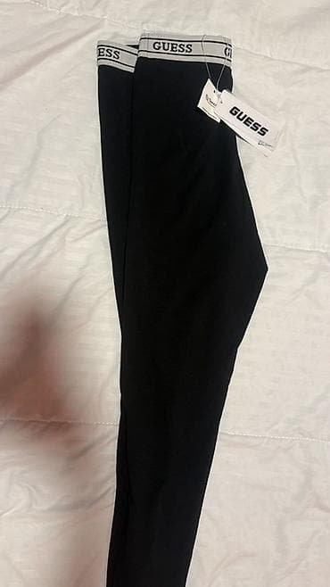 pantalone helanke duzina cm: GUESS ženske helanke – crne - Model sa elastičnim pojasom u — 2