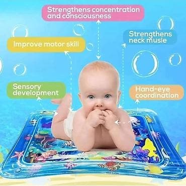 gumene sandale za plažu: Vodena Tummy Time prostirka za bebe – interaktivna senzorna igra - — 3