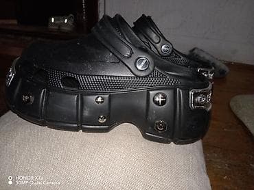 jednodelne pidzame h: Balenciaga x Crocs-style klompe/saboti – crne - Materijal: sintetička — 4