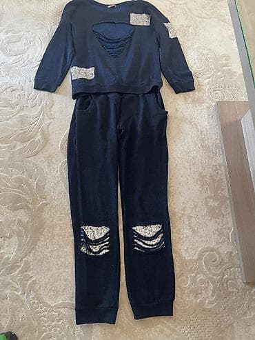 lacoste deca: Duks + trenerka komplet, tamno plave boje sa šljokicama - Dva dela — 2