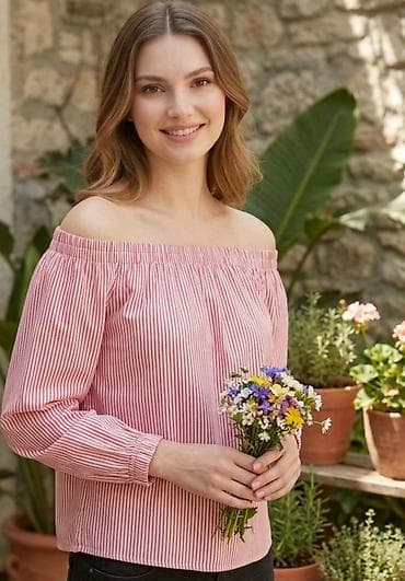 Ženska bluza na spuštena ramena, dugačkih rukava. - Dizajn: tanke na lalafo.rs Ženska bluza na spuštena ramena, dugačkih rukava. - Dizajn: tanke