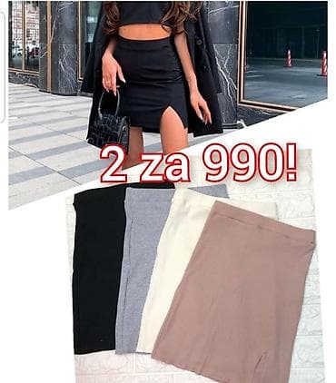 Suknjica sa slicem i sa elastinom. krem bela,svetlo siva,teget,tamno