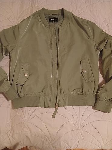 ps nova kolekcija haljine: Zelena bomber jakna - Klasican bomber kroj sa rebrastim ranflama na — 8