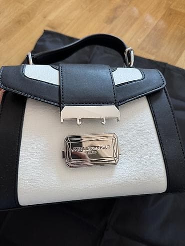 torbe unikat: Karl Lagerfeld Paris torba – model sa ručkom i kaišem preko ramena — 2