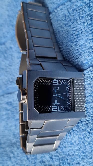 pilotski sat: EDC by Esprit muški ručni sat – pravougaono kućište i čelična — 7