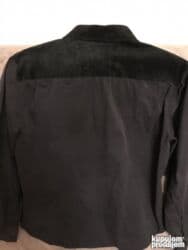 Homesuits: Shirt Long sleeves, L, XL, Giorgio Armani, color - Black, Cotton — 2