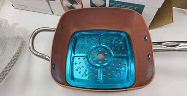 duboki tanjiri metalac: Višenamenska kvadratna šerpa / duboki tiganj modernog dizajna, idealna — 5