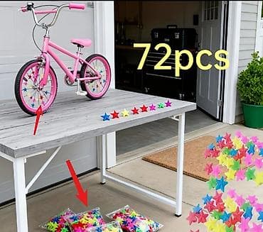 dzak i rukavice za boks za decu: Šareni ukrasi u obliku zvezdica za žice bicikla – 72 kom - Set — 4