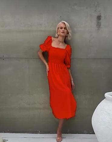 💫Midi haljina sa puf rukavima i kvadratnim izrezom
✅200 0din