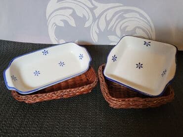 Kuhinjski setovi: Porcelanske 1 nove,vintaz posude. Univezalne posude,obe u — 1