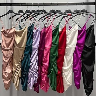 zebra haljine: Haljina saten sa tankim bretelama i otvorenim leđima. Nabrani šav push — 3