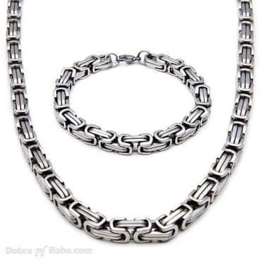 Komplet kraljevski rad hiruski celik debljina 5mm Duzina lanca 60 cm na lalafo.rs Komplet kraljevski rad hiruski celik debljina 5mm Duzina lanca 60 cm