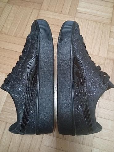 la costa patike: Puma ženske patike – crne sa šljokicama - Model: Puma Suede/Smash — 3