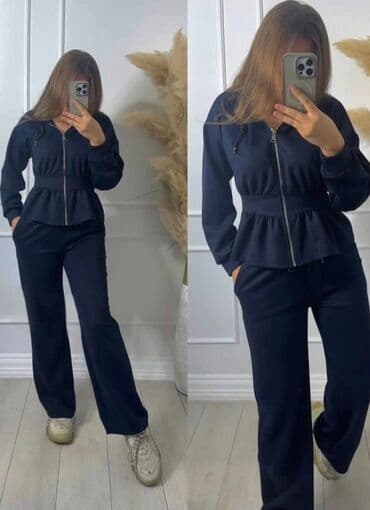 Ženski komplet trenerke sa kapuljačom – gornji deo + pantalone -