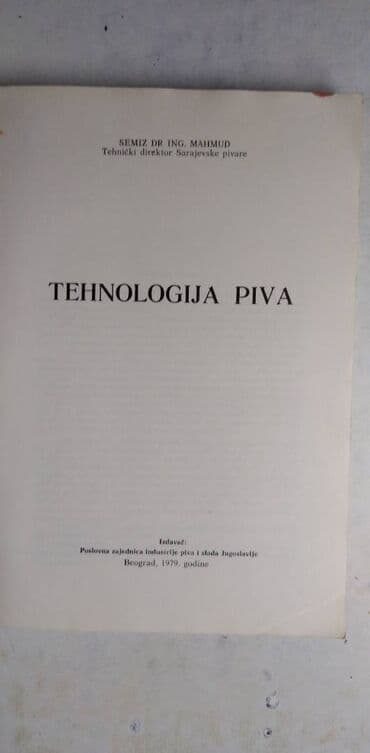 rubi serija sa prevodom na srpski: Knjiga: Tehnologija piva, 306 strana, Beograd 1979. isprljane korice — 2