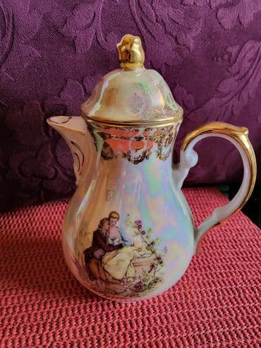 Čajnici: Bokal 1918g + Oscar Shaller Bavaria porcelan. Bokal je nov,pozlata — 3