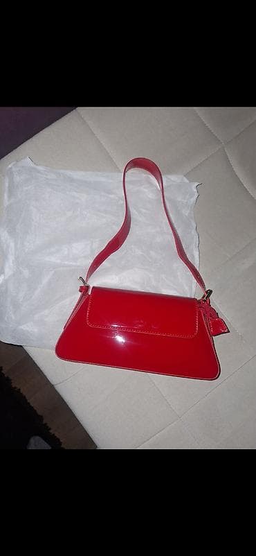 coco chanel torbice: Crvena ženska torbica za rame – lak koža/visoki sjaj. Kompaktan — 1