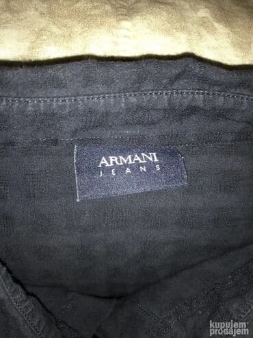 Ski clothing: Shirt Long sleeves, L, Giorgio Armani, color - Blue, Cotton — 3