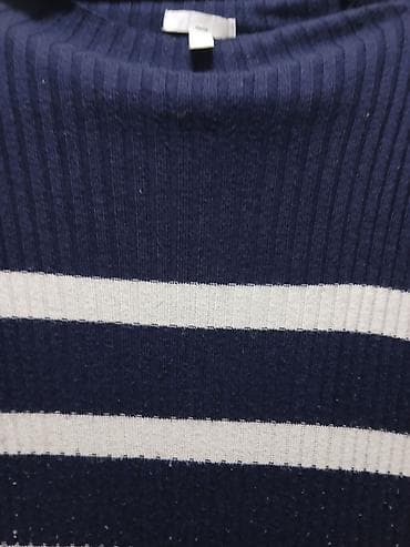 Skafanderi: Rebrasta pletena haljina na pruge - Model: uska, midi dužina - — 2