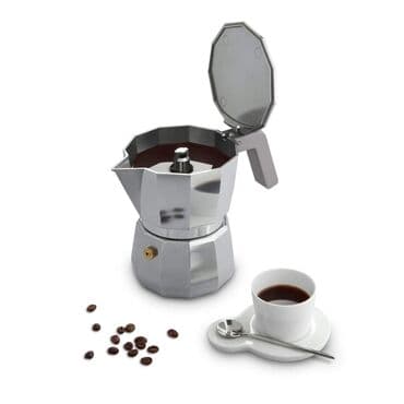 soljice za espresso lavazza: Cena 1600 din Moka aparat za kafu od aluminijuma sa ručkom i dugmetom — 1