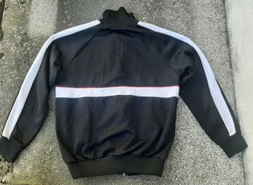 crno beli tech fleece: Duks, L (EU 52), bоја - Crna, Sa rajferšlusom — 3
