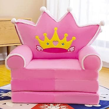Foteljica za decu PINK PRINCESS CROWN – roze Šifra proizvoda: B024-130