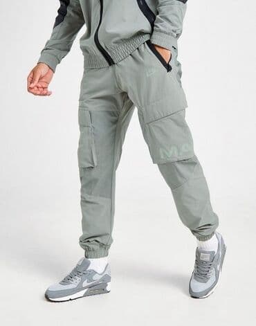 new yorker kozne pantalone: Trousers, 2XL (EU 56), Nike, Cargo, color - Grey — 1